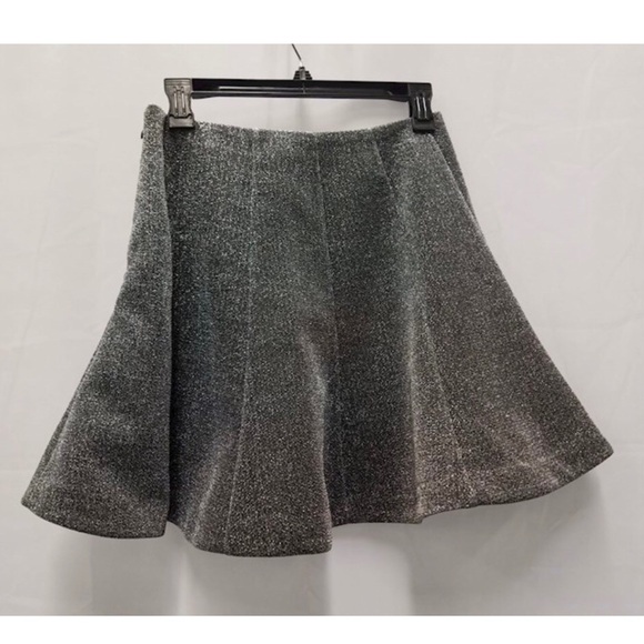 Express Gray Sparkly Schoolgirl Skater Circle Mini Skirt Skirt Size 2 - Picture 5 of 7